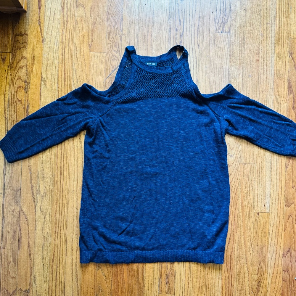Torrid Cold-Shoulder Knit Top - Sz 0 /14